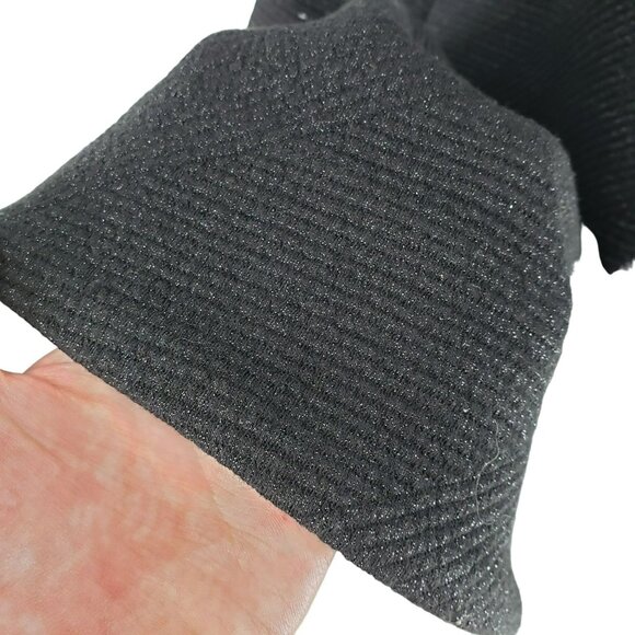 Dress the Population Modest Black V Neck Fit Flare Midi Dress - Picture 12 of 16